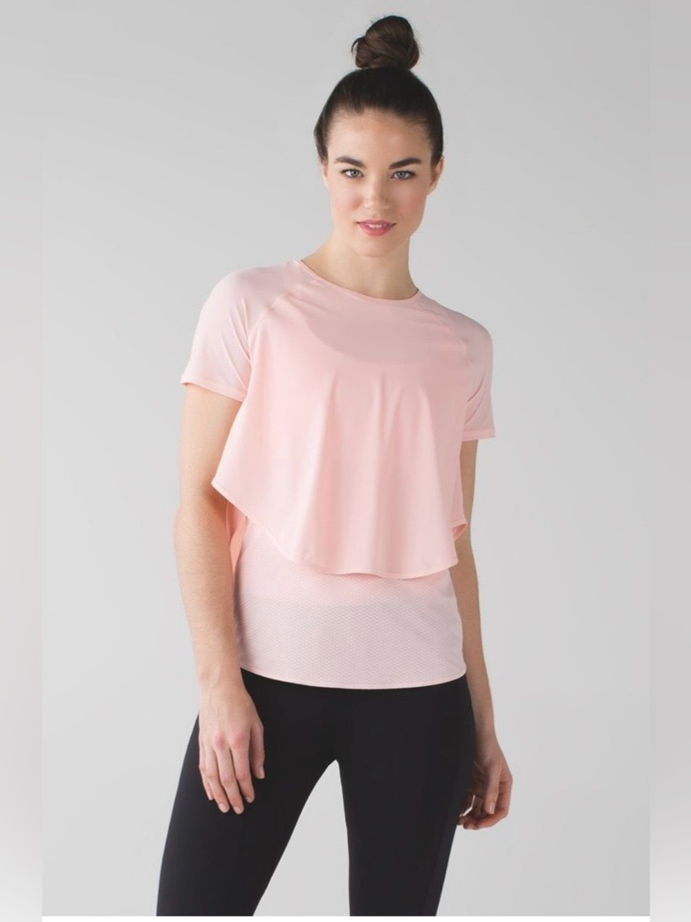 Lululemon Cover Me Tee in Minty Pink in Size 4? based on measurements